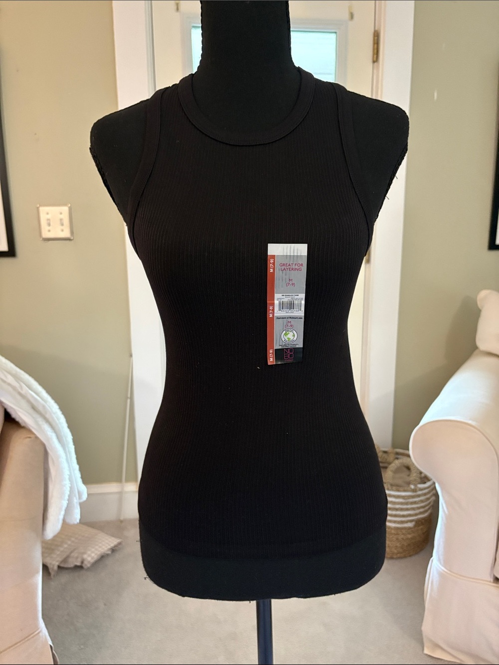 No Boundaries Black Ribbed Tank